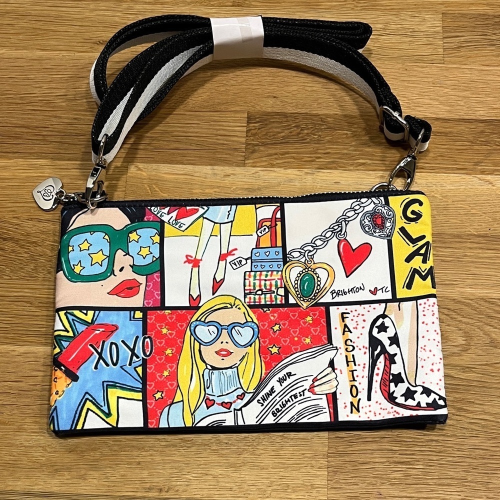 Brighton x Tom Clancy Glam Girl Crossbody Zip-Top Pouch Purse Bag - NEW